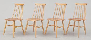 STOLAR, 4 st, "Fanett", Ilmari Tapiovaara, Edsbyverken, 1950/1960-tal.