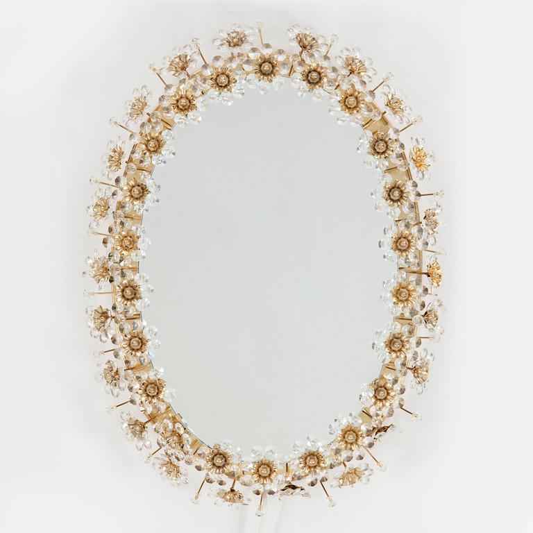 A lit mirror from Palwa (Palme & Walter), Germany, ca 1970.
