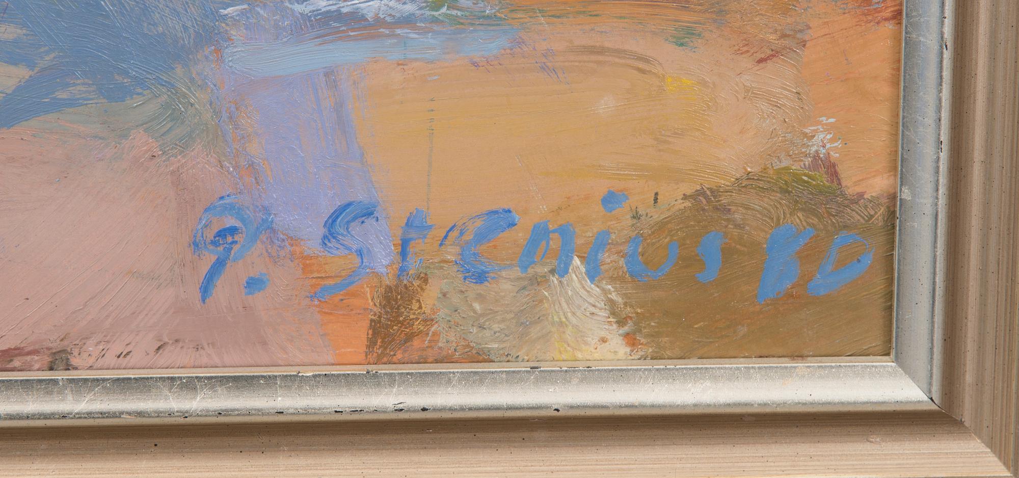 PER STENIUS, öljy levylle, signeerattu ja päivätty 80.