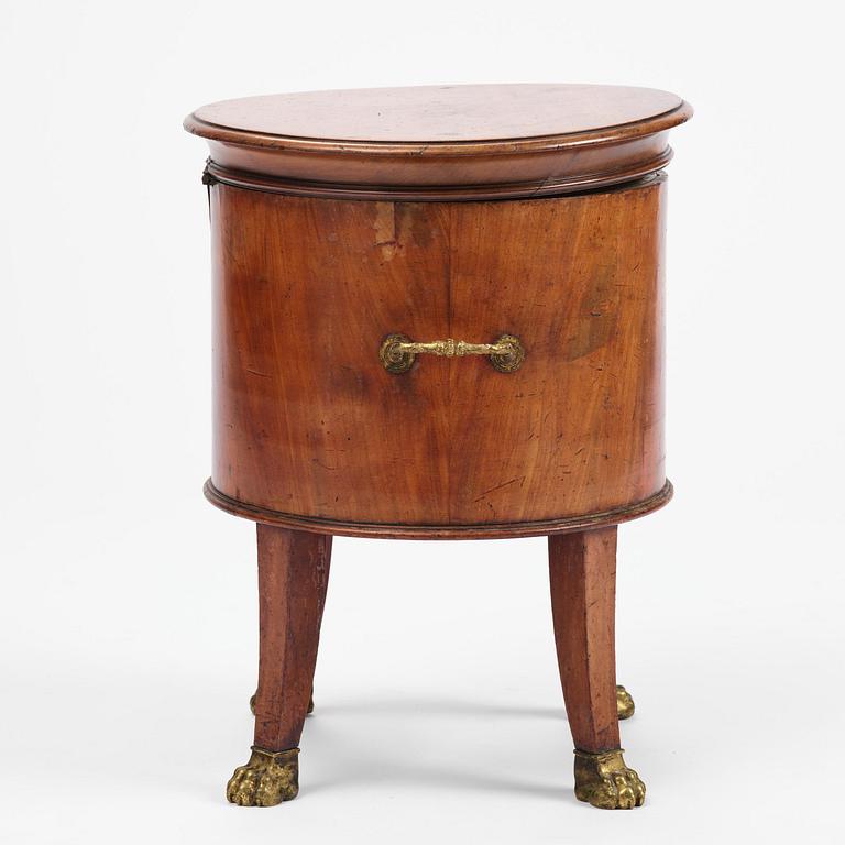 A George III mahogany wine cooler, later part 18th century.