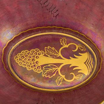 JOSEF EKBERG, a creamware bowl from Gustavsberg, signed and dated 1931.