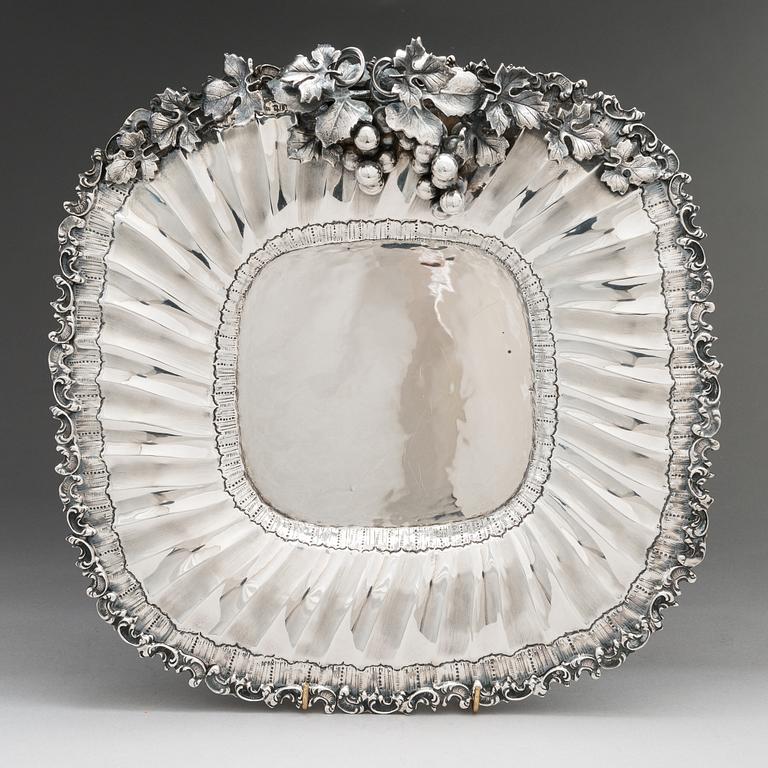 A silver centrepiece bowl, mid-20th century.