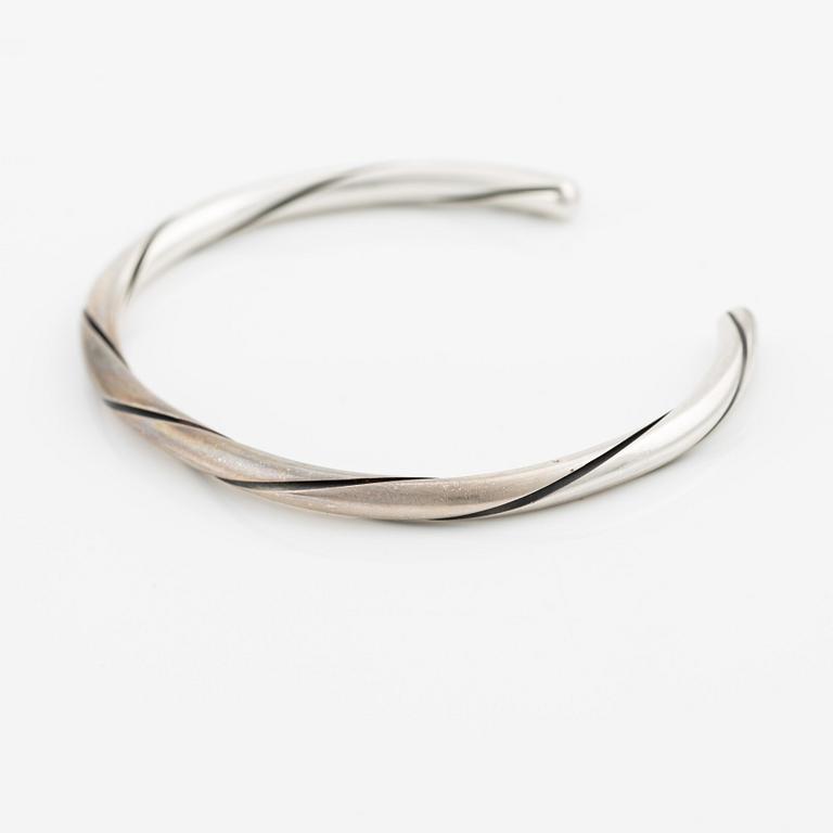 Firma George Jensen collier och armband, sterlingsilver, modell A80.