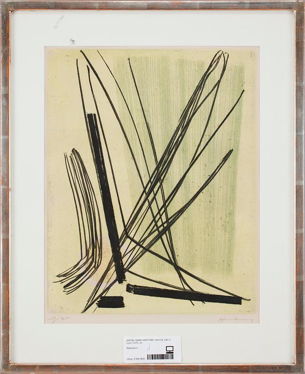 HANS HARTUNG, etsning, sign o numr 13/75.