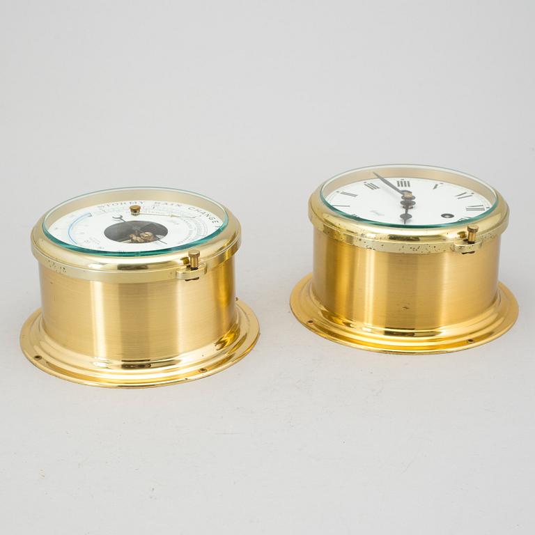 SCHATZ, skeppsur + termometer / barometer, 180 mm,