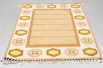 Ingegerd Silow, matta, rölakan, ca 203 x 136,5-137,5 cm, signerad IS.