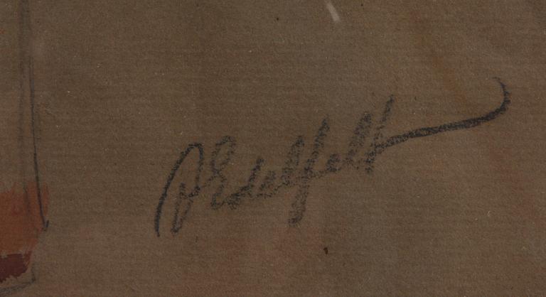 OKÄND KONSTNÄR, akvarell, sign "Edelfelt".