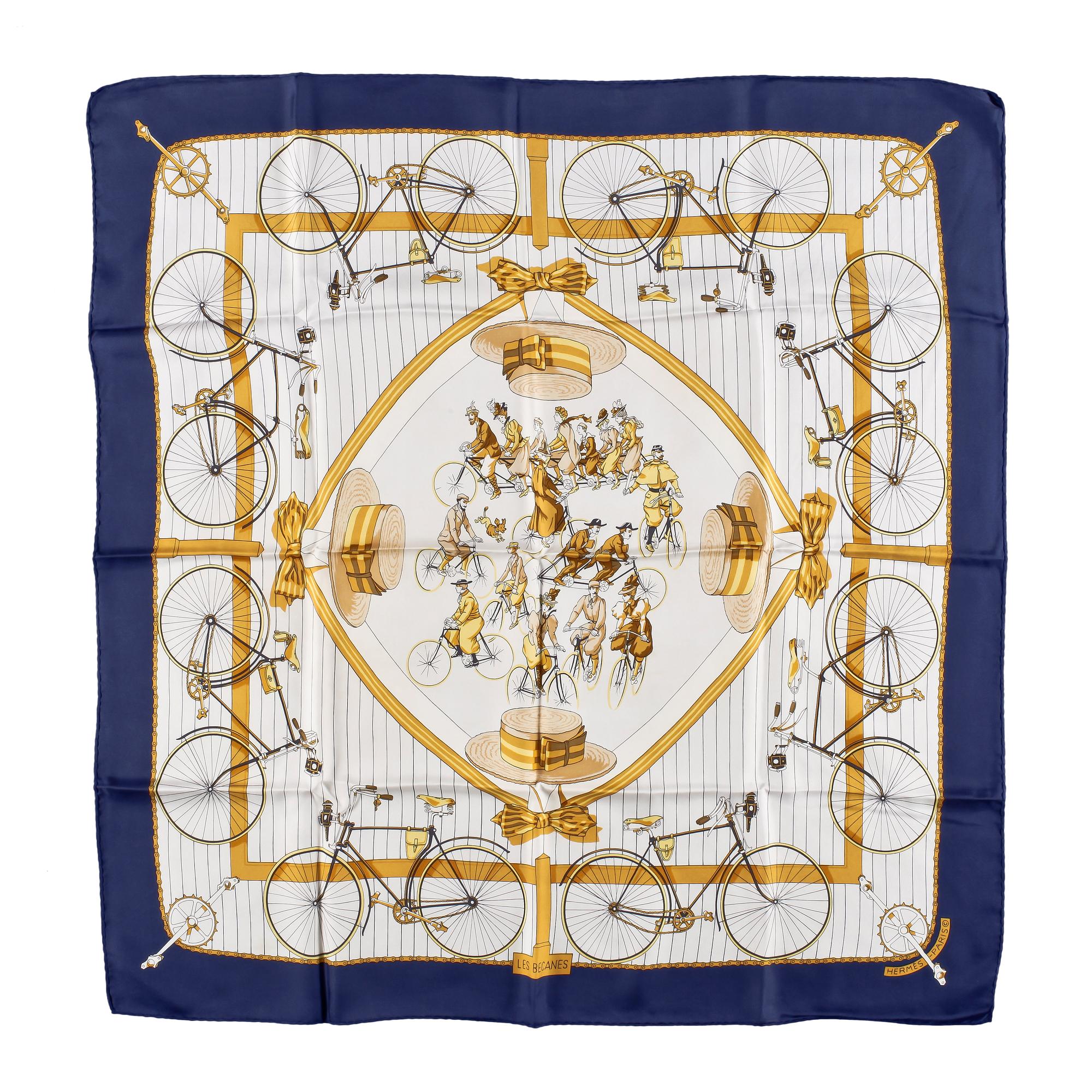 HERMÈS, scarf, "Les Becanes", 1970-tal.