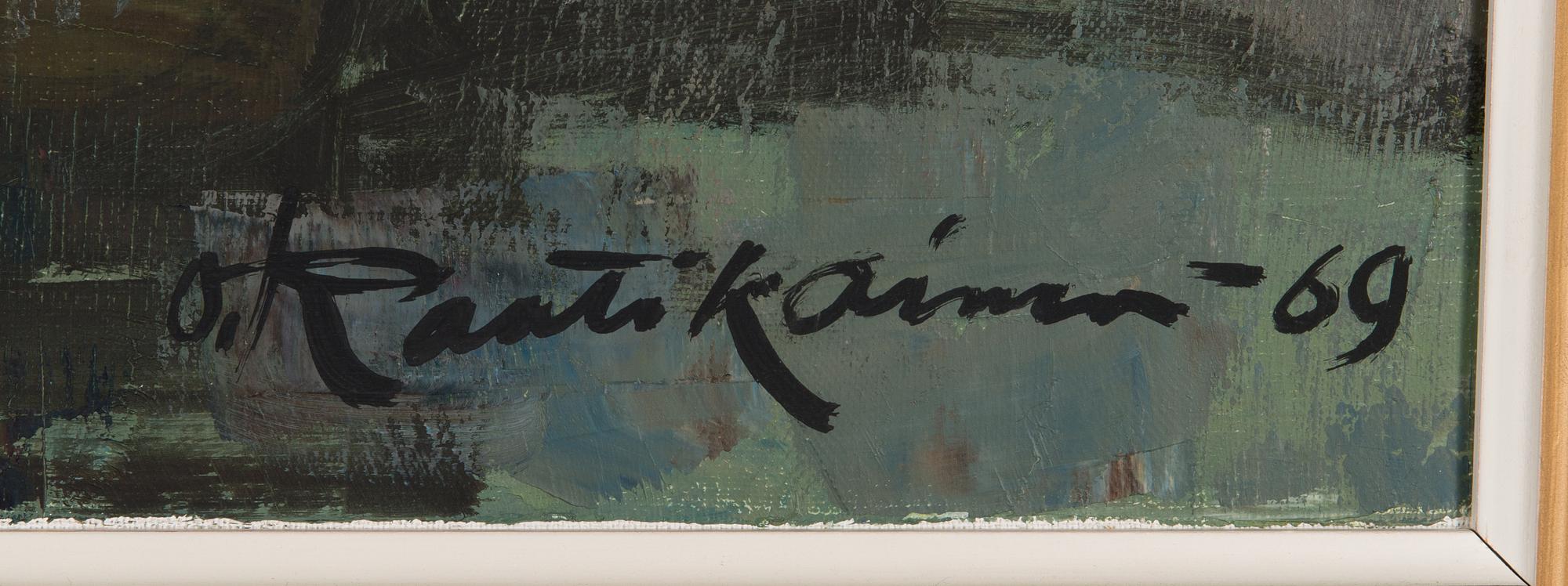 Orvo Raatikainen, öljy kankaalle, signeerattu ja päivätty -69.