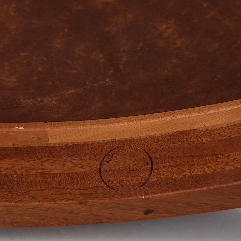 P TÖRNEMAN & HI-GRUPPEN, a mahogany and enamel table, Sweden 1971.