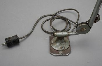 INDUSTRILAMPOR. 2 st, bla Essde-lampa, Bröderna Johansson, Auto metall, Skellefteå, 1930/40-tal.