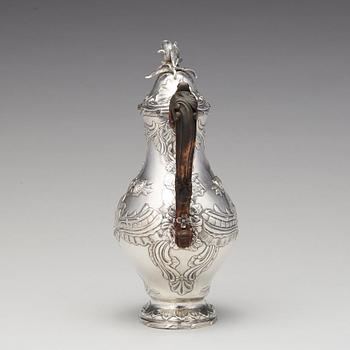 A Swedish Rococo silver coffee-pot, mark of Carl Fahlberg, Uppsala 1773.