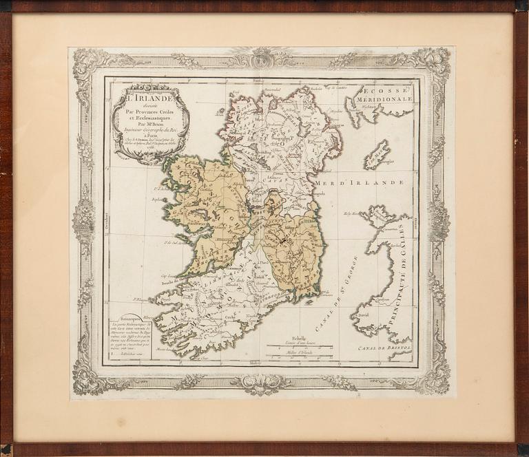 Maps of Europe, 8 pcs., 18th century, France.