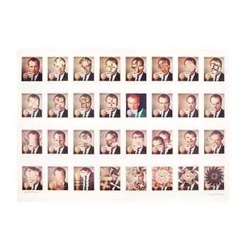 KJARTAN SLETTEMARK, affisch, offset, "Nixon visions" 1971, signerad.