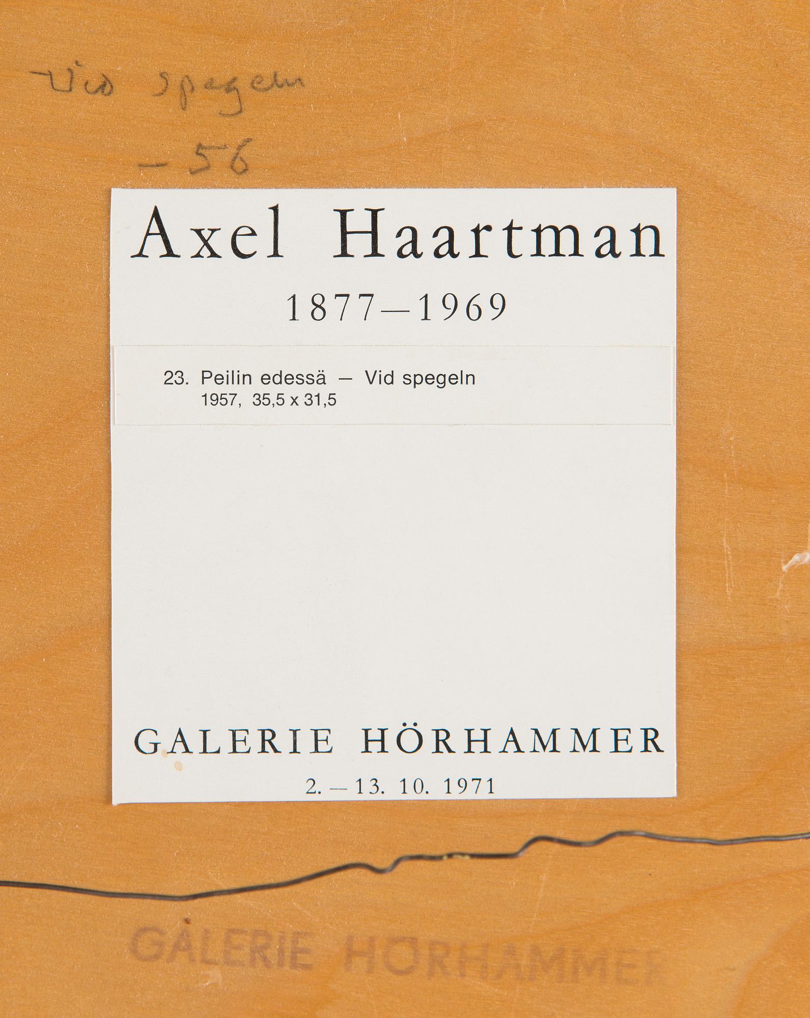 Axel Haartman, 'In front of a Mirror.