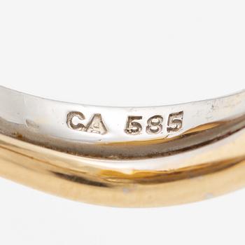 C Antonsen ring 14K guld och vitguld med runda briljantslipade diamanter.