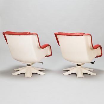 Yrjö Kukkapuro, nojatuolipari, malli 418, Haimi 1970-luku.