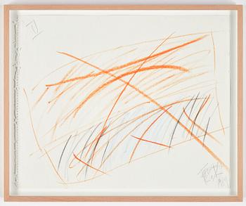 Eddie Figge, mixed media on paper, signed and dated 1989.