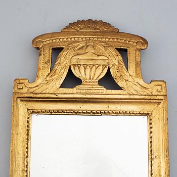 A Swedish 18th century gilt wood mirror.