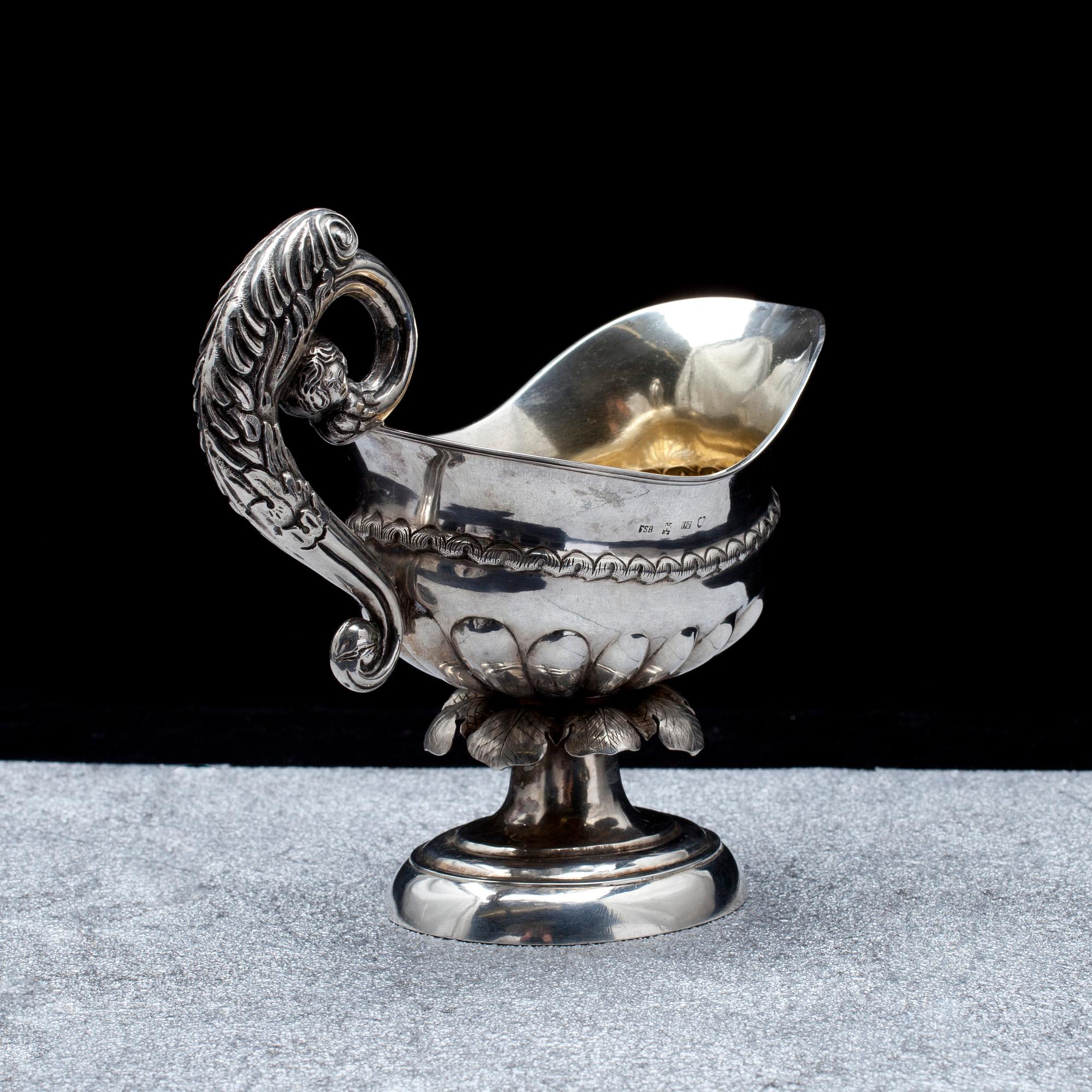 GRÄDDSNÄCKA, silver, Fromholt Strandberg Uleåborg, 1853. Paino 170,7 g.