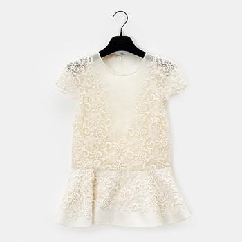 Giambattista Valli, a cotton and silk lace top, size 40/XS.