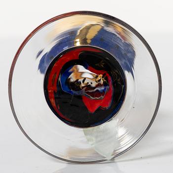 Gunnar Cyrén, snapsglas, 5 st, s.k. "djävulsglas", ur "Nobel" servisen, Orrefors.