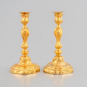 Ljusstakar, ett par, sent 1800-tal, Louis XV-stil.