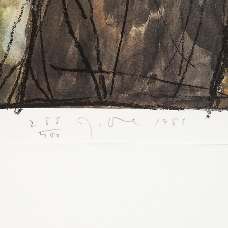 Jim Dine, färglitografi, 1985, signerad 255/400.
