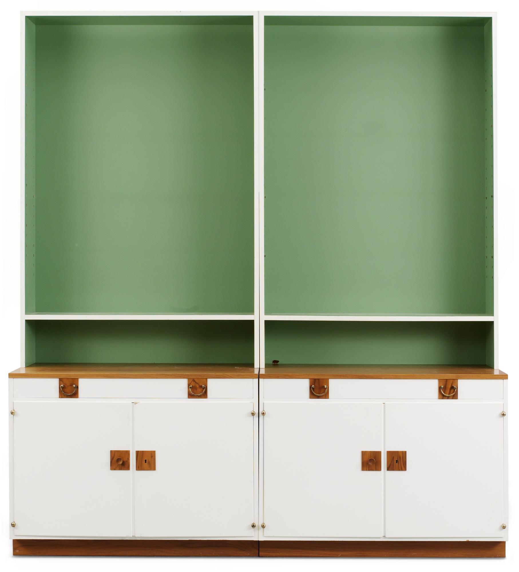 A pair of Josef Frank book cases by Firma Svenskt Tenn, model 2255.