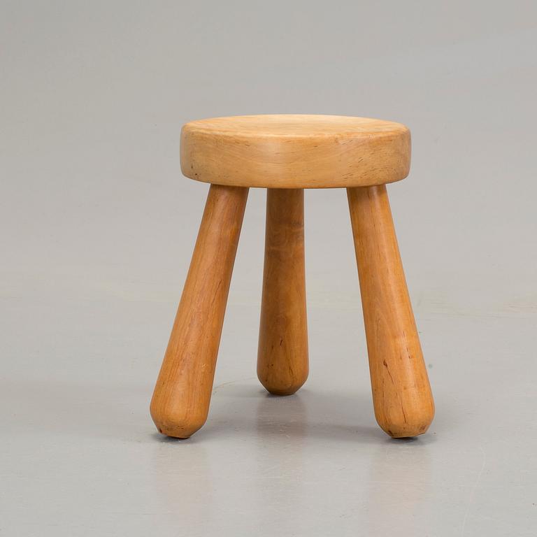An Ingvar Hildingsson I.H. slöjd birch stool, second half of the 20th Century.