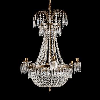 LJUSKRONA, gustaviansk stil, 1900-tal. Höjd ca 67cm.