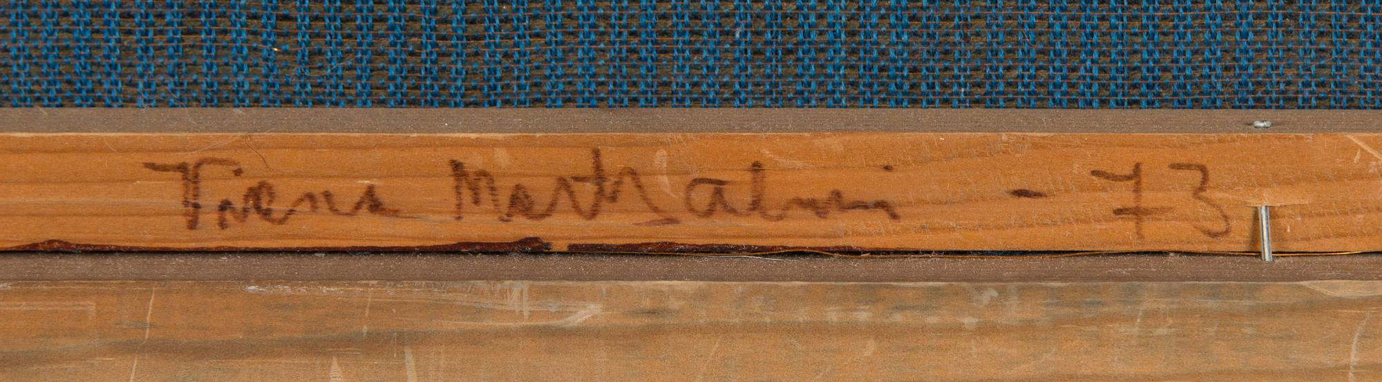 Viena Mertsalmi, transparent vävnad, signerad och daterad -73.