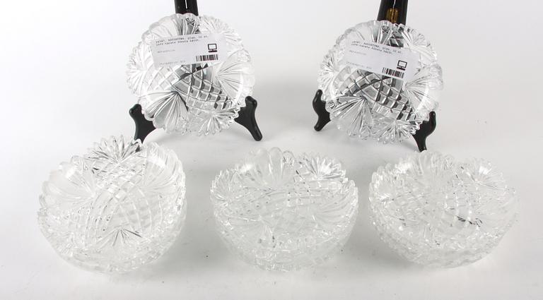 ASSIETTER, glas, 12 st, 1900-talets första hälft.