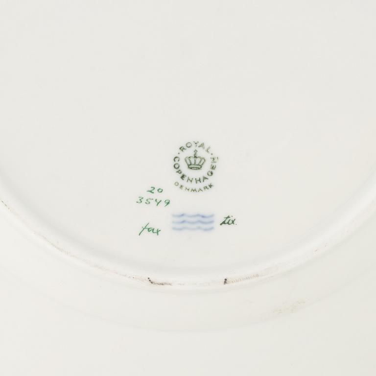 Four 'Flora Danica' plates, Royal Copenhagen, Denmark, 1979-83.