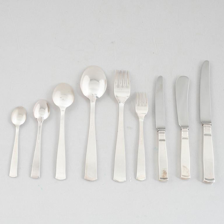 Jacob Ängman, a 100-piece silver flatware set, "Rosenholm", GAB, 1965-1990.