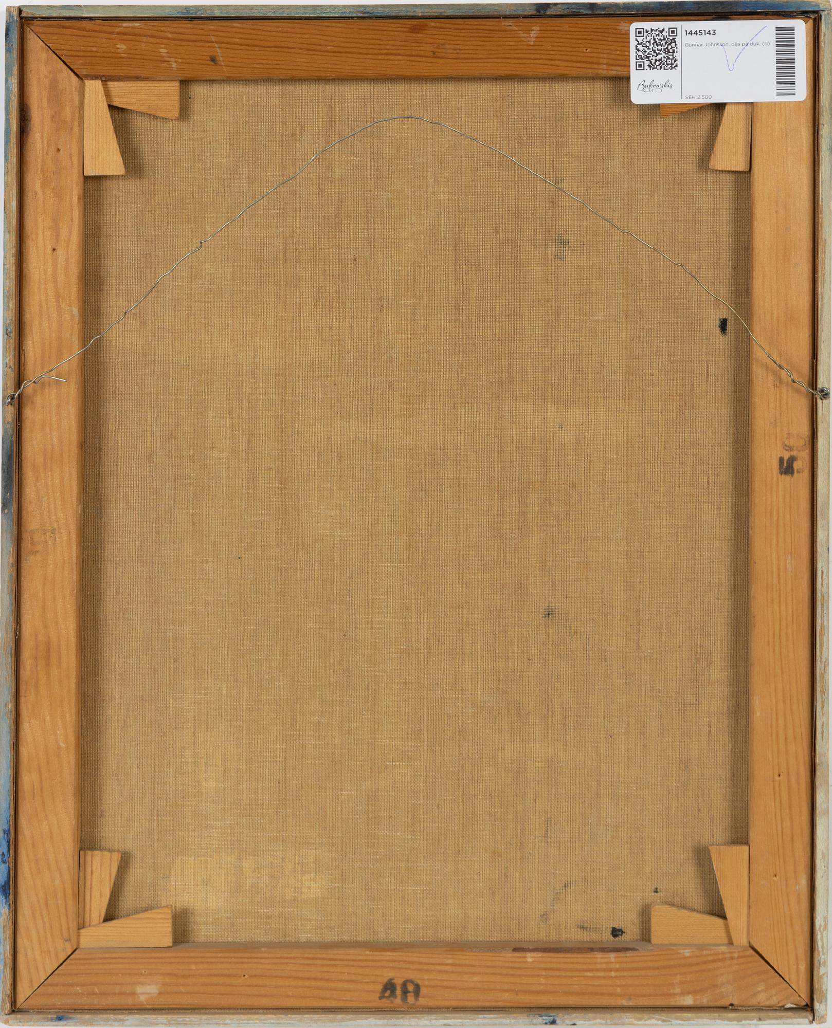 Gunnar Johnsson, olja på duk, signerad.