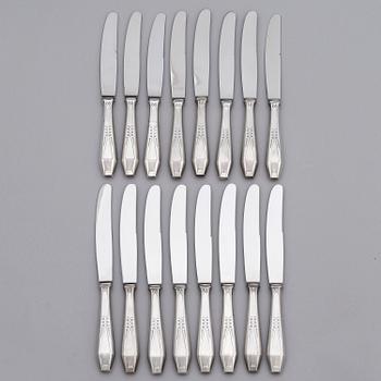 A 131-piece set of 'Suomi' silver cutlery, Suomen Kultaseppä oy/ Kultateollisuus oy, Turku 1927-1991.