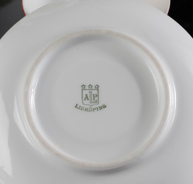 DOCKSERVIS, 4 delar. Porslin, Lidköping.