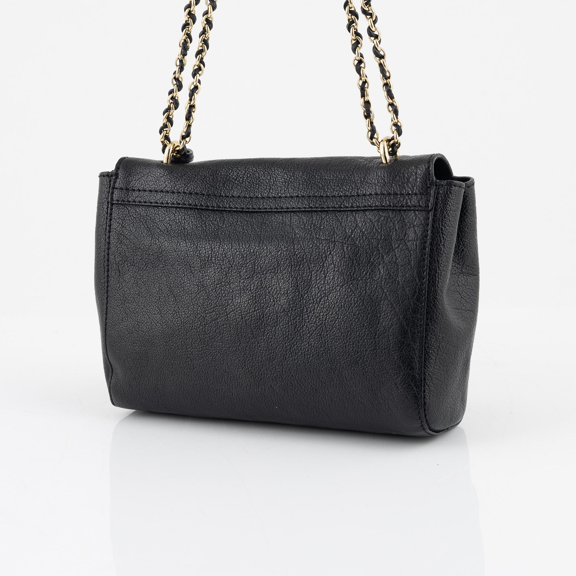 Mulberry, a black leather 'Lily' handbag.