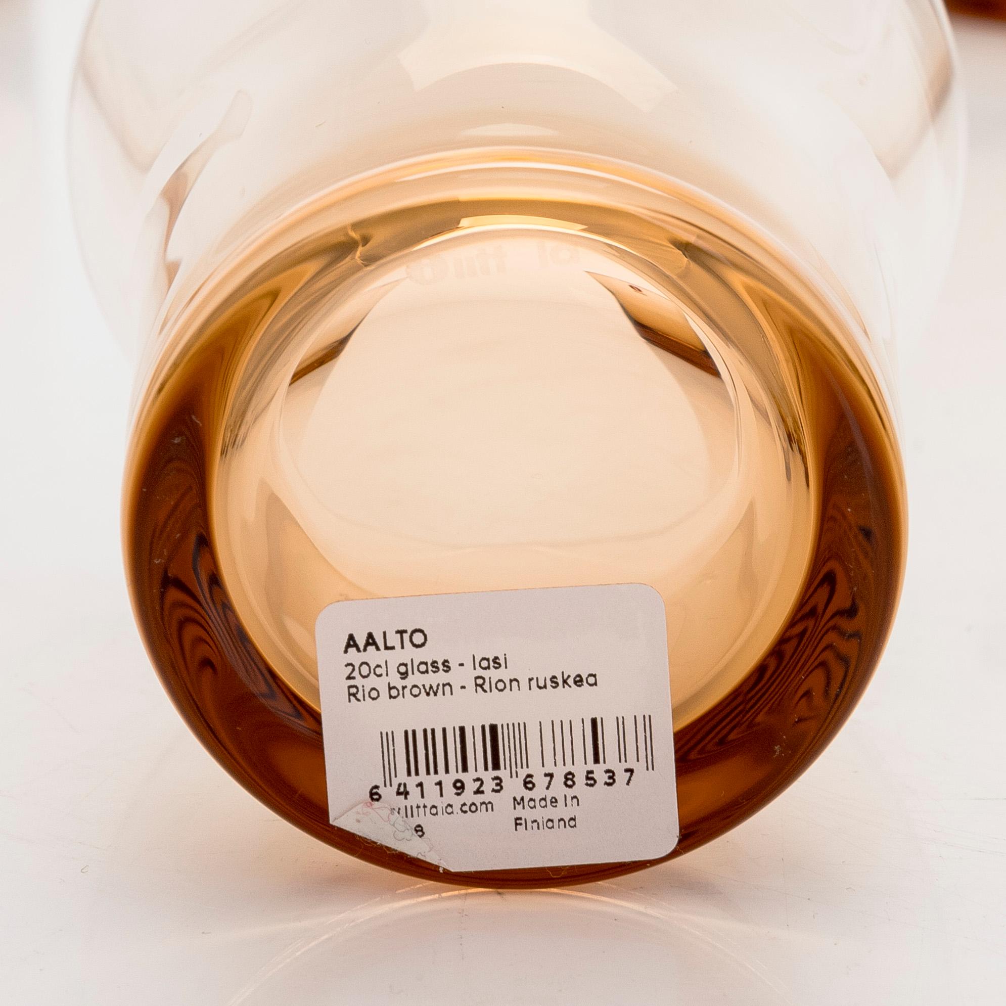 Alvar & Aino Aalto, Lasisto, 24 osaa, "Aalto", kolme kokoa, Iittala 2023.