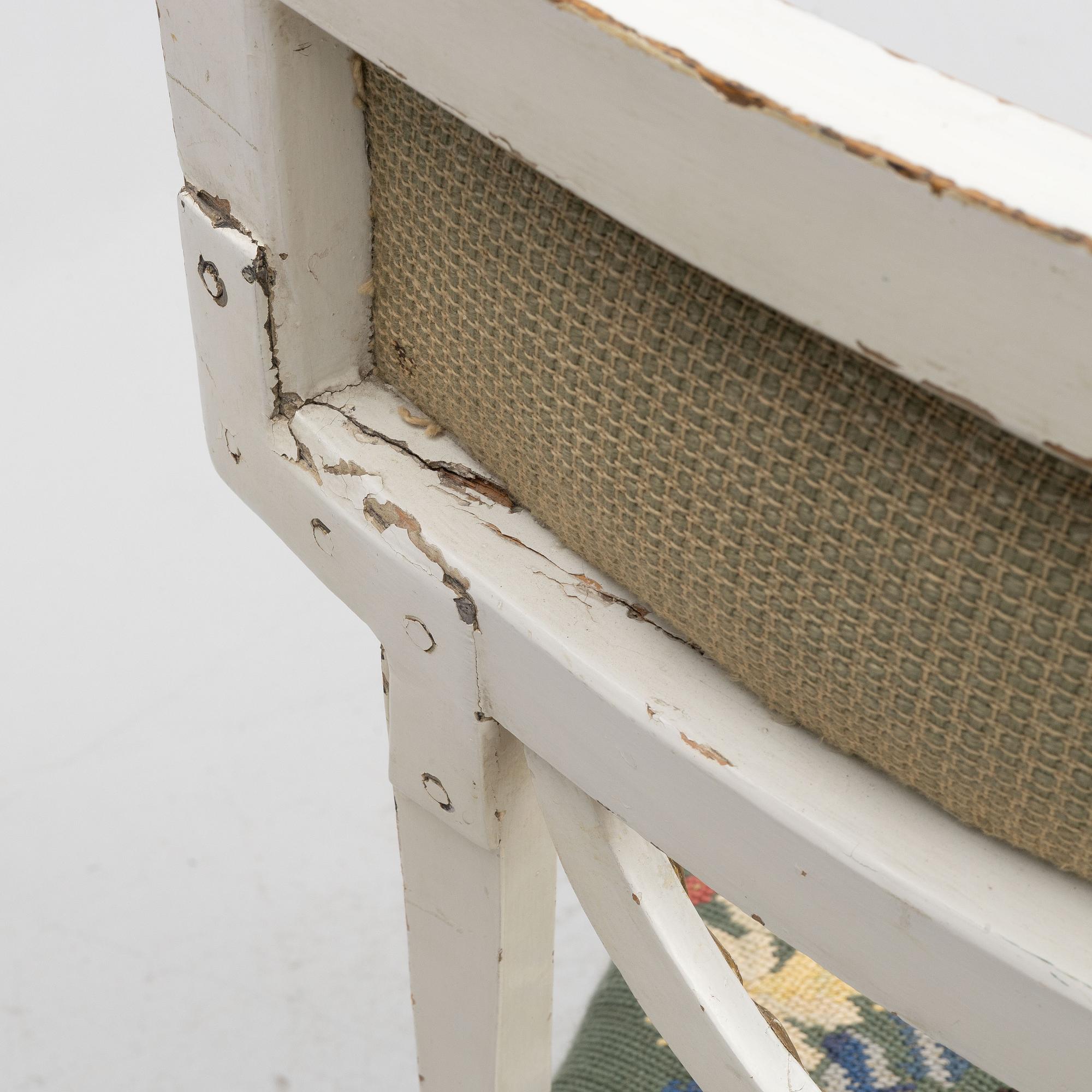 Stolar, ett par, gustavianska, 1700-talets slut.