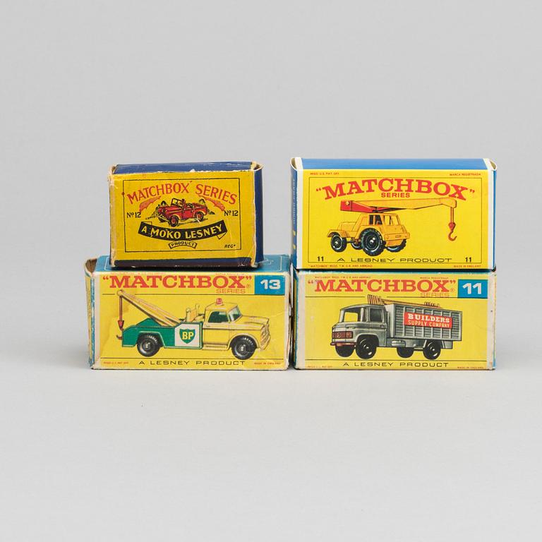 LESNEY MATCHBOX SERIES FOUR CARS.