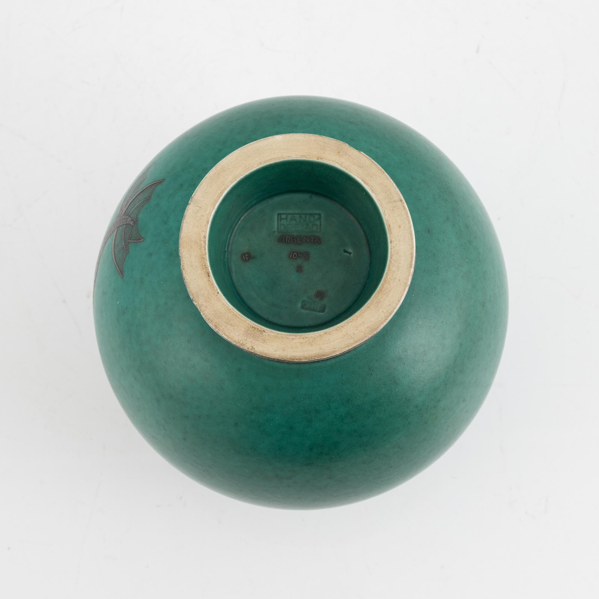 Wilhelm Kåge, vas, "Argenta", Gustavsberg, 1943.
