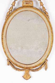 A Danish Louis XVI ' Liselund' mirror, late 18th century.