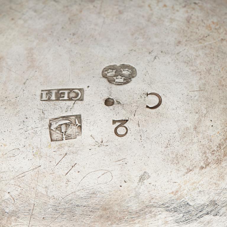 BÄGARE, silver, Claes Ekman, Kristinehamn, 1785.