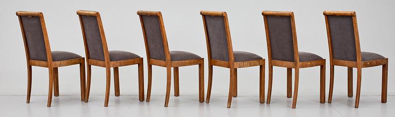 STOLAR, 6 st, art deco, Belgien 1920-tal.