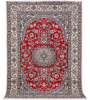 Matta, Nain, part silk, 9 laa, ca. 303 x 198 cm.