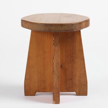David Rosén, a stained pine "Berga" stool, Nordiska Kompaniet, Sweden, 1940s.