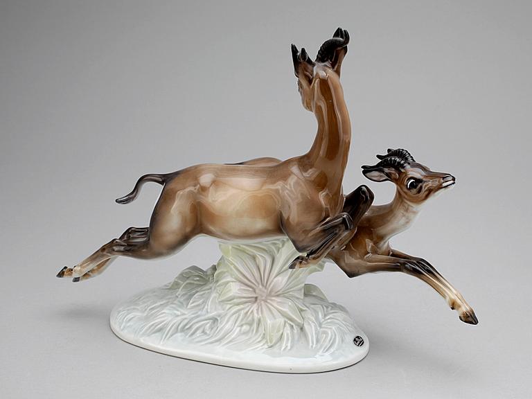 FIGURIN, porslin, Rosenthal, toligen Max Fritz, Tyskland 1900-talets första hälft.