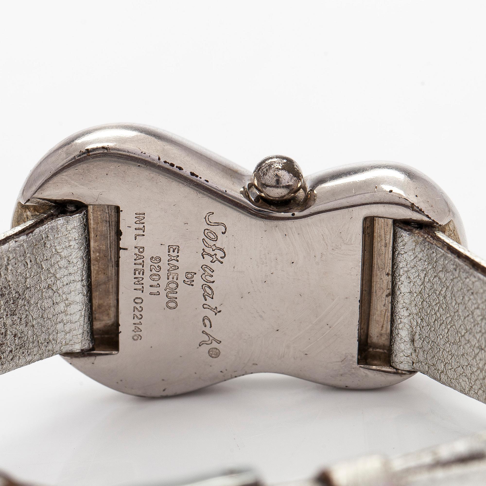 Exaequo, Soft watch, 40 x 25 mm, armbandsur, vitmetall, quartz.